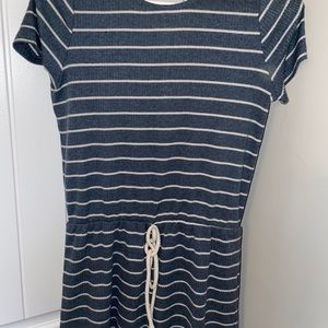 Pink Lily Striped Shorts Romper